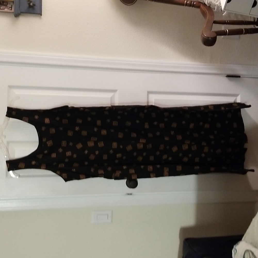 Black and Gold midi length  jumper